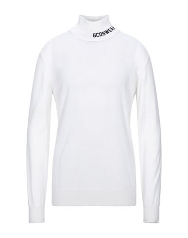 Gcds Embroidered-logo Roll Neck Jumper In Ivory