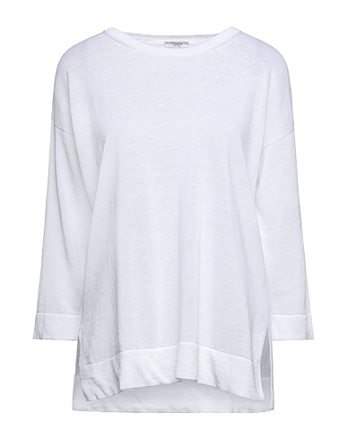 PESERICO Sweater White 60% Linen, 40% Cotton