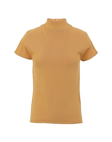 8 by YOOX Turtleneck VISCOSE KNIT S/SLEEVE MOCK-NECK TOP
 Marigold 83% Viscose, 17% Polyamide