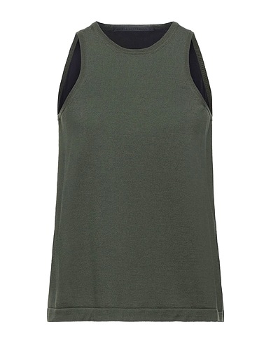 HAIDER ACKERMANN Top Green 100% Virgin Wool, Silk