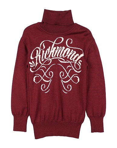 JOHN RICHMOND Polo neck Burgundy 60% Acrylic, 30% Nylon, 10% Wool