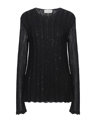SAINT LAURENT Sweater Black 100% Viscose, Polyester, Cotton, Polyamide, Metallic fiber