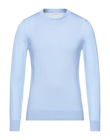 Sandro Merino Wool Crewneck Sweater In Sky Blue