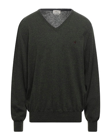 BROOKSFIELD Sweater Military green 100% Virgin Wool
