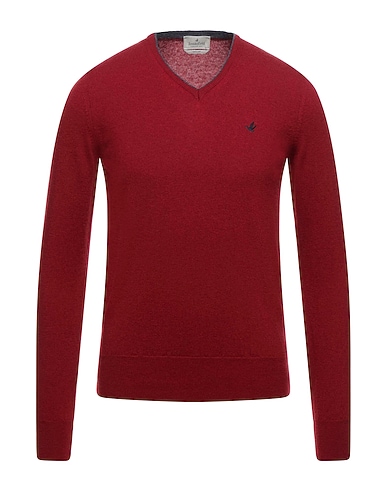 BROOKSFIELD Pullover Ziegelrot 100% Schurwolle