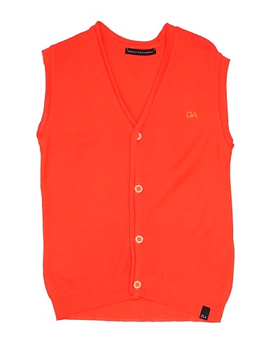 DANIELE ALESSANDRINI Cardigan Orange 70% Cotton, 30% Acrylic