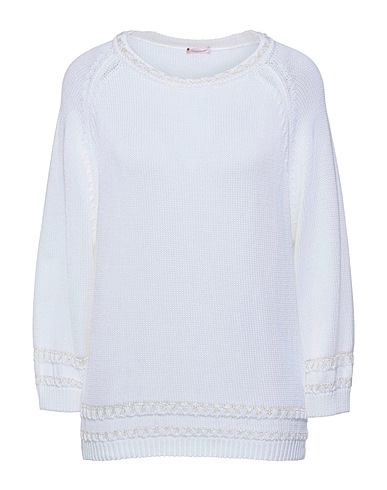 ROSSOPURO Jumper White 95% Cotton, 5% Polyester