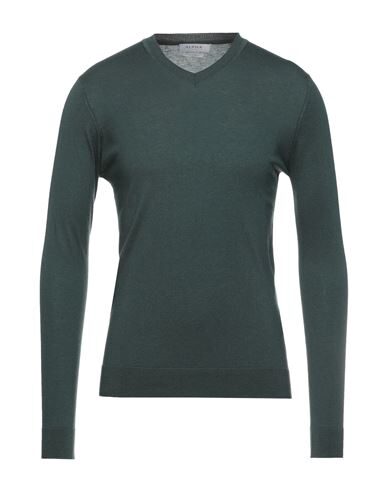 Alpha Studio Sweaters In Dark Green