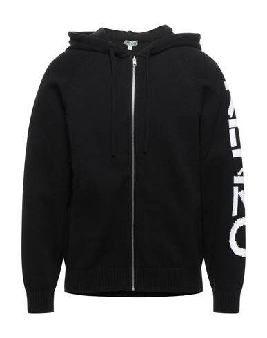 Kenzo Intarsia Knit Logo Hoodie In Black