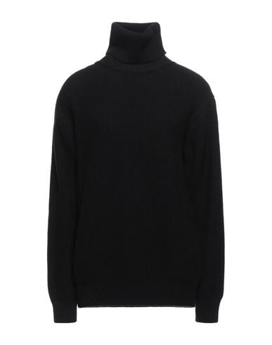 Dolce & Gabbana Black Pullover Silk Cashmere Turtleneck Sweater In Black