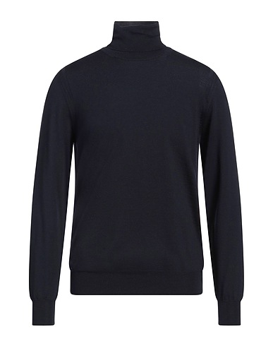 PAOLO PECORA Polo neck Midnight blue 100% Wool