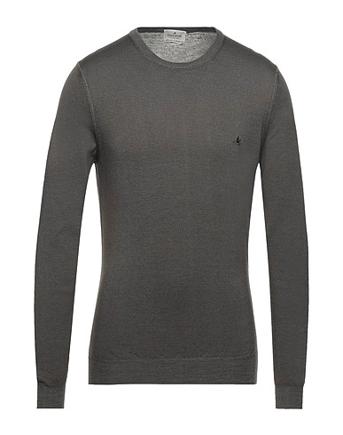 BROOKSFIELD Jumper Military green 100% Virgin Wool