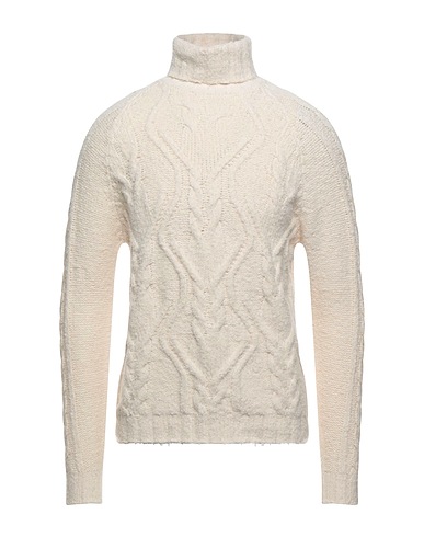 BRIAN DALES Polo neck White 80% Cotton, 16% Polyamide, 4% Elastane