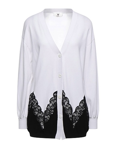 TWINSET Cardigan White 62% Viscose, 38% Polyester, Polyamide, Cotton