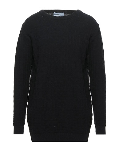 LES COPAINS Jumper Black 40% Cotton, 30% Acrylic, 30% Wool