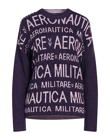 AERONAUTICA MILITARE Jumper Purple 31% Wool, 30% Acrylic, 14% Mohair wool, 14% Alpaca wool, 11% Polyamide