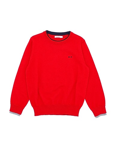 SUN 68 Sweater Red 50% Wool, 50% Cotton