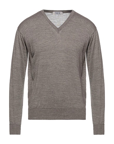 TSD12 Pullover Khaki 50% Merinowolle, 50% Acryl
