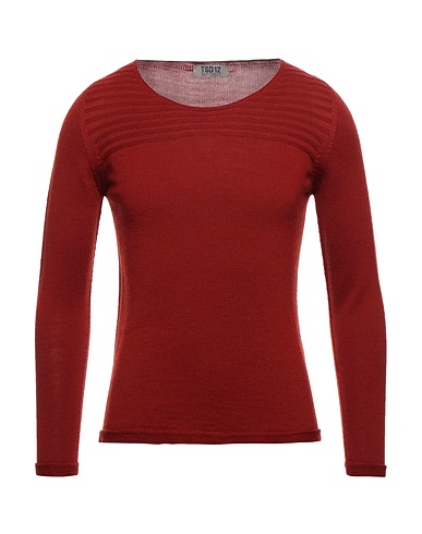 TSD12 Pullover Mattone 50% Lana Merino, 50% Acrilico