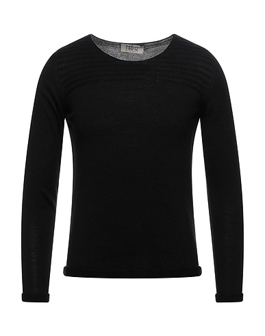 TSD12 Pullover Nero 50% Lana Merino, 50% Acrilico