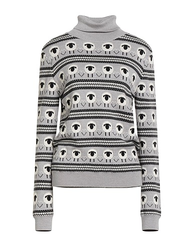BOUTIQUE MOSCHINO Polo neck Grey 100% Virgin Wool