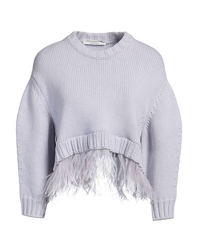 PHILOSOPHY di LORENZO SERAFINI Pullover Lila 100% Schurwolle, Polyamid, Elastan, Straussenfedern