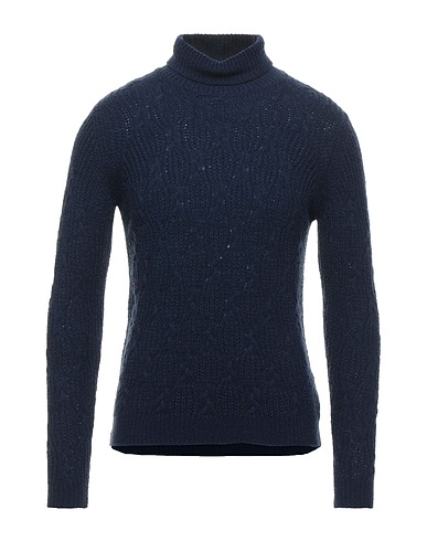 BERNA Polo neck Midnight blue 56% Acrylic, 30% Polyamide, 7% Wool, 7% Viscose
