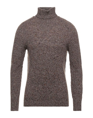 DRUMOHR Polo neck Dark brown 68% Virgin Wool, 29% Cashmere, 3% Polyamide