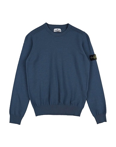 STONE ISLAND JUNIOR Sweater Slate blue 88% Wool, 12% Polyester
