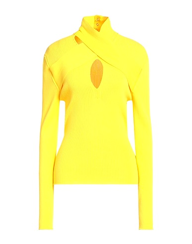 MSGM Polo neck Yellow 65% Viscose, 35% Polyamide
