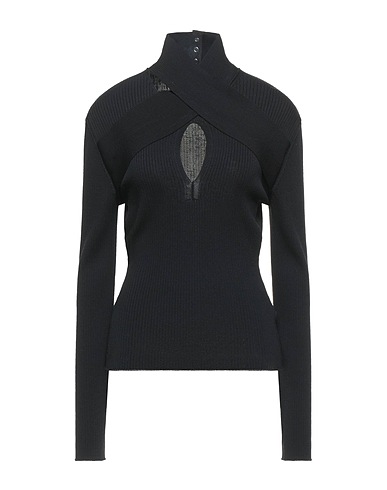 MSGM Polo neck Black 65% Viscose, 35% Polyamide