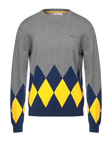 SUN 68 Pullover Piombo 50% Lana, 50% Cotone