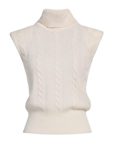 FEDERICA TOSI Polo neck Off white 85% Wool, 15% Cashmere