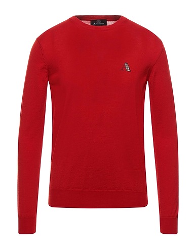 AQUASCUTUM ACTIVE Sweater Red 50% Virgin Wool, 50% Cotton
