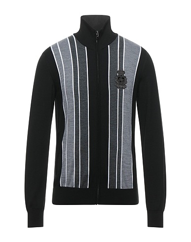 DOLCE&GABBANA Pullover mit Zipper  Grau 100% Wolle, Messing, Baumwolle, Viskose, Andere Fasern