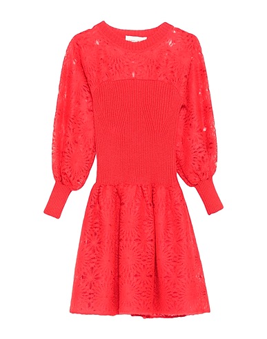 ALBERTA FERRETTI Vestito corto Rosso 38% Acrilico, 32% Poliammide, 30% Lana mohair