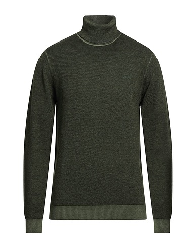 SUN 68 Polo neck Dark green 100% Wool