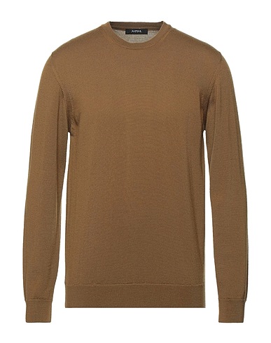ALPHA STUDIO Pullover Cammello 100% Lana Merino