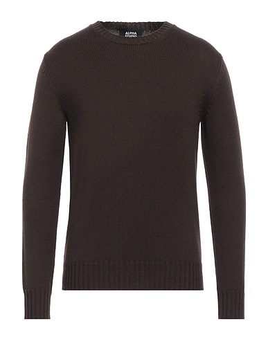 ALPHA STUDIO Jumper Chocolate brown 100% Merino Wool