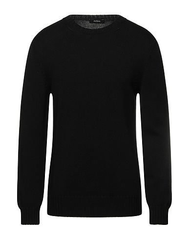 ALPHA STUDIO Jumper Black 100% Merino Wool