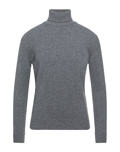 FILIPPO DE LAURENTIIS Polo neck Grey 90% Super 120s Wool, 10% Cashmere