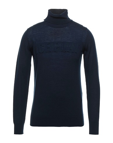 ICE PLAY Polo neck Midnight blue 100% Virgin Wool
