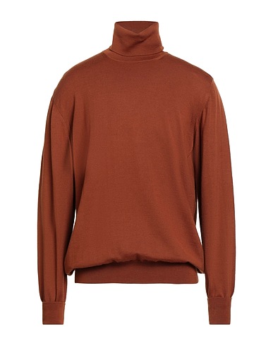 ALPHA STUDIO Polo neck Brown 100% Merino Wool