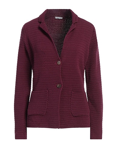 MALO Cardigan Plum 100% Cotton
