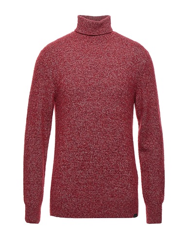 BROOKSFIELD Polo neck Brick red 85% Virgin Wool, 15% Polyamide