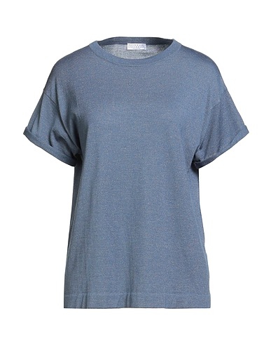 BRUNELLO CUCINELLI Kaschmirpullover  CASHMERE Taubenblau 51% Kaschmir, 22% Seide, 20% Polyamid, 7% Polyester