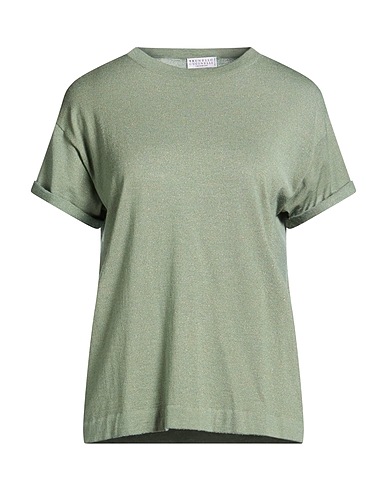 BRUNELLO CUCINELLI Cashmere jumper CASHMERE Sage green 51% Cashmere, 22% Silk, 20% Polyamide, 7% Polyester