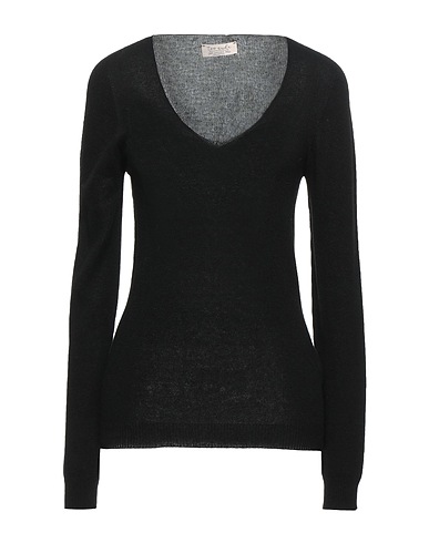 TOO NUDE Jumper Black 45% Viscose, 35% Polyamide, 20% Wool