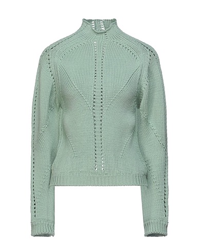 ALBERTA FERRETTI Polo neck Light green 100% Virgin Wool