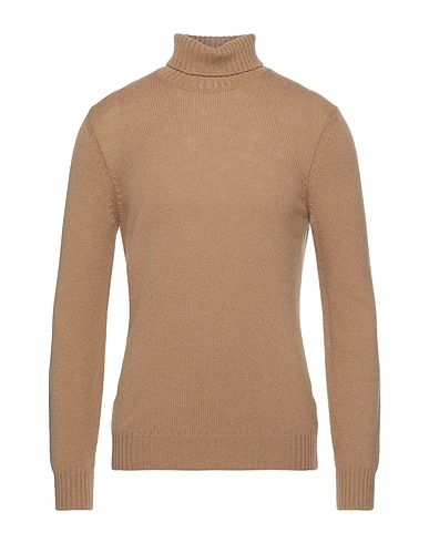 GRAN SASSO Polo neck Camel 100% Virgin Wool